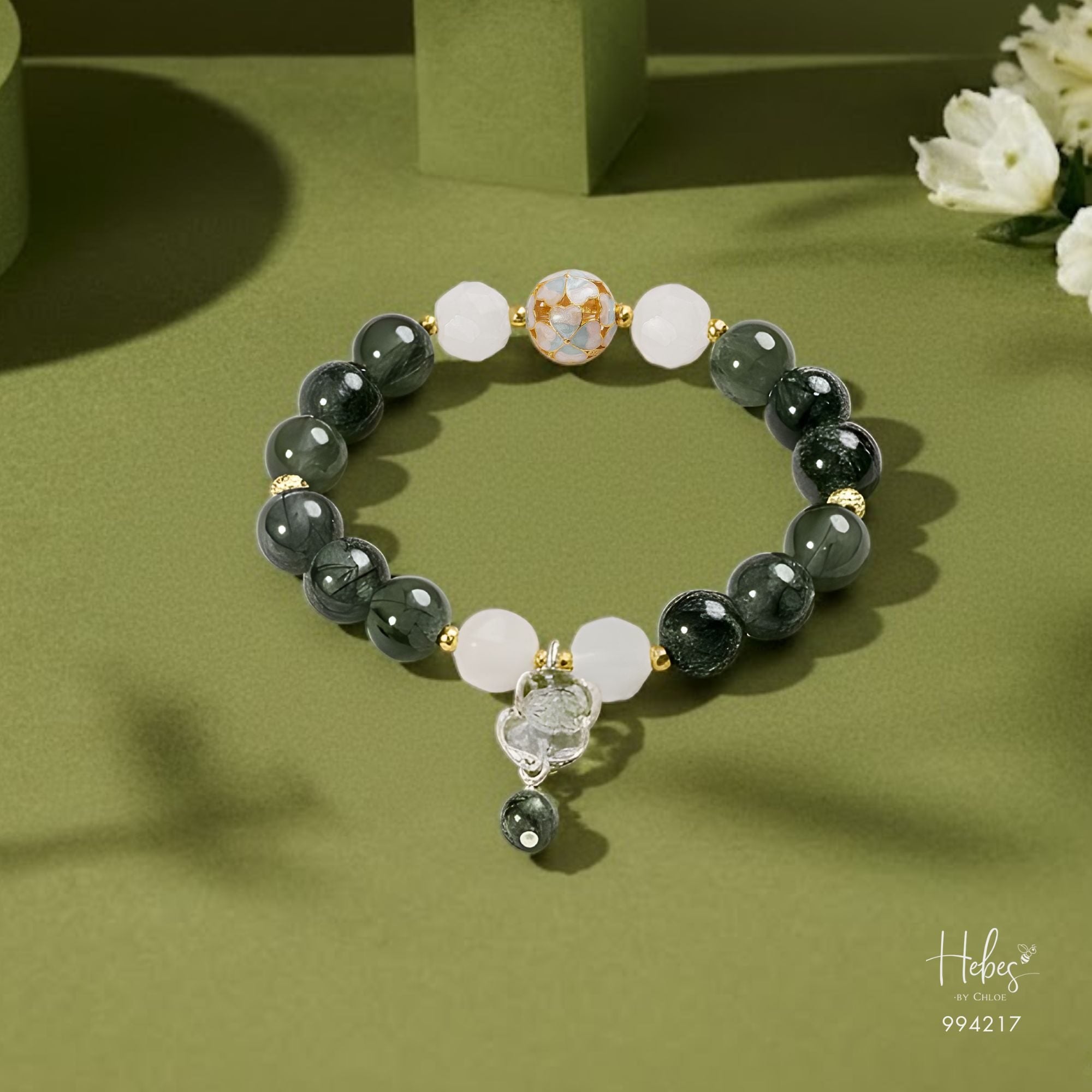 Fortuna Green Rutilated Pixiu Bracelet 994217