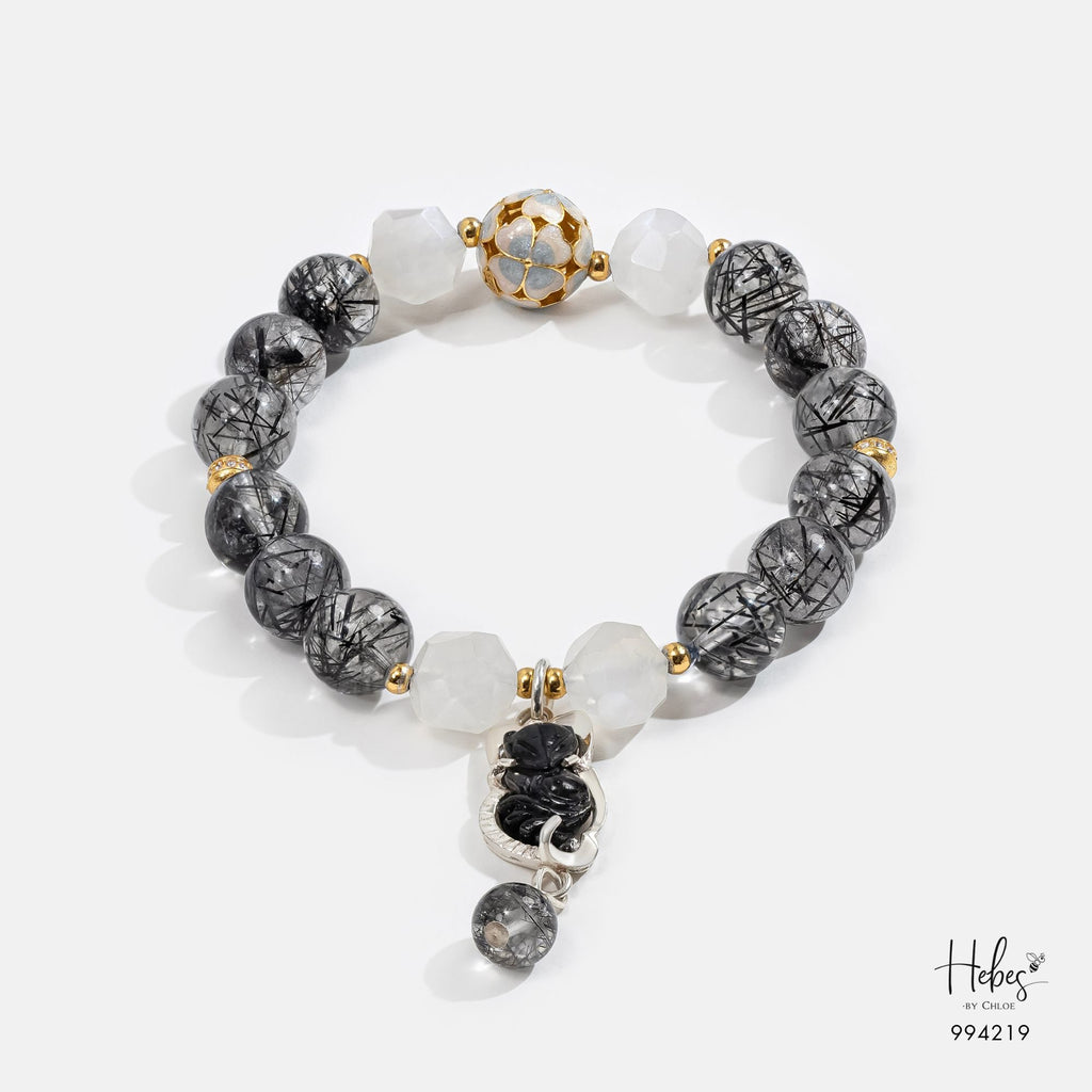 Fortuna Black Rutilated Fairy Fox Bracelet 994219