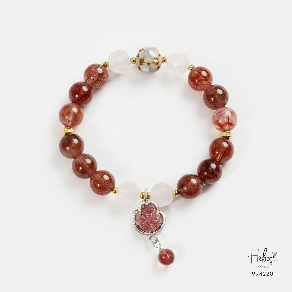 Fortuna Red Rutilated Fairy Fox Bracelet 994220