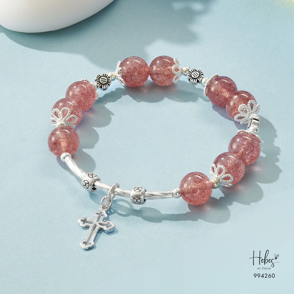 Heavenly Star Red Strawberry Quartz Bracelet 994260