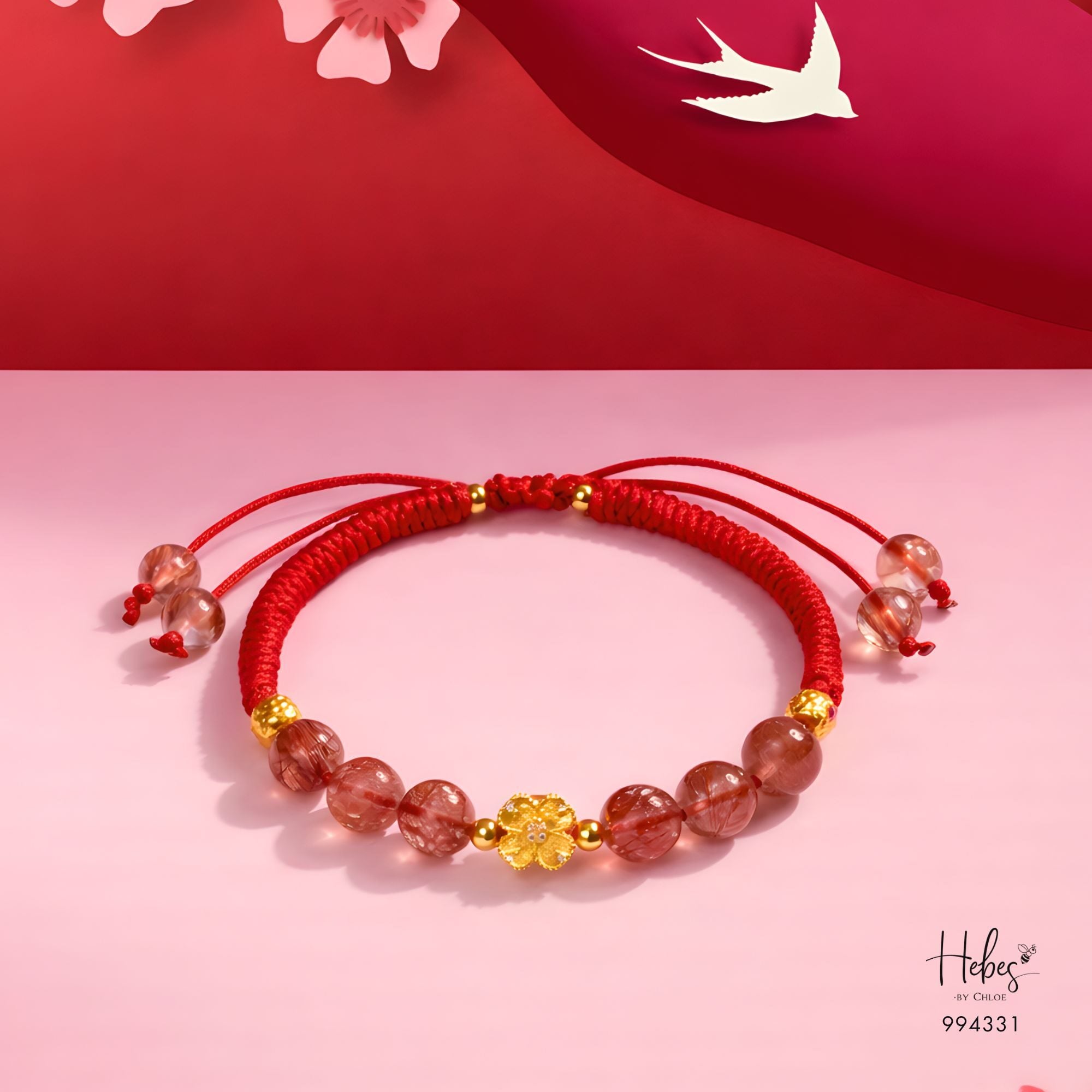 Mantra Red Rutilated Wealth Bracelet 994331