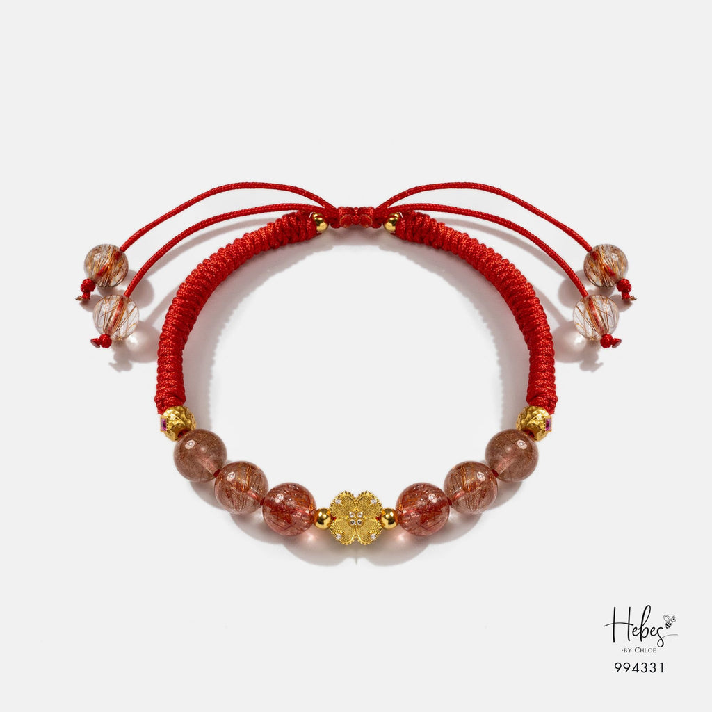 Mantra Red Rutilated Wealth Bracelet 994331