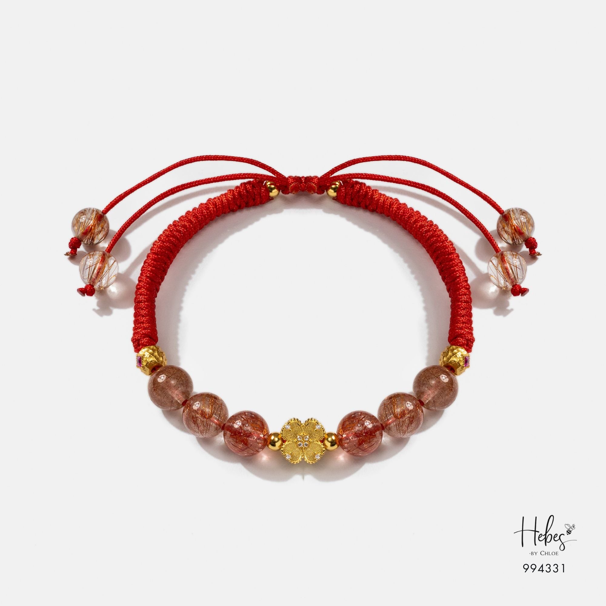 Mantra Red Rutilated Wealth Bracelet 994331