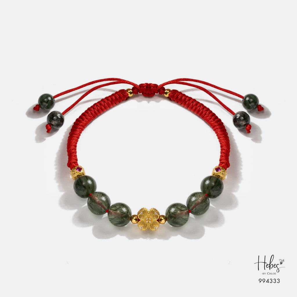 Mantra Green Rutilated Wealth Bracelet 994333