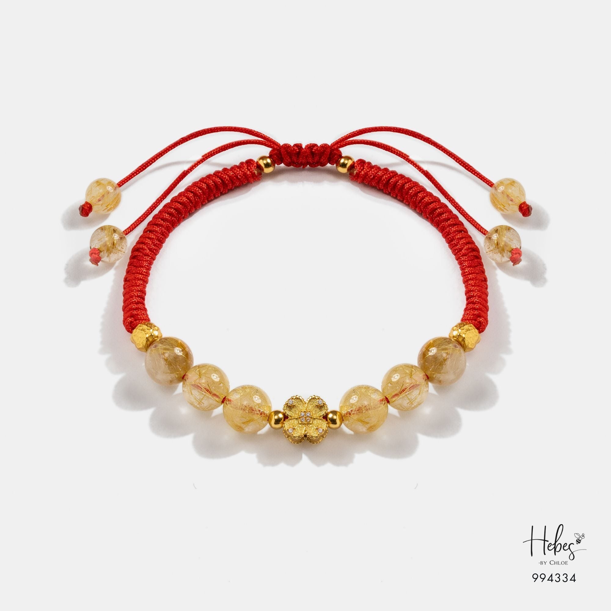 Mantra Golden Rutilated Wealth Bracelet 994334