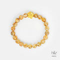 Gold Vermeil Lotus Gold Rutilated Quartz Bracelet (8mm) 994359