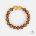 Gold Vermeil Pixiu Brown Rutilated Quartz Bracelet (11mm) 994361