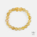 Gold Vermeil Pixiu Yellow Rutilated Bracelet (8mm) 994362