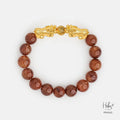 Gold Vermeil Pixiu Red Rutilated Bracelet (10mm) 994363