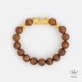 Gold Vermeil Pixiu Brown Rutilated Bracelet (9mm) 994364
