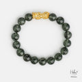 Gold Vermeil Pixiu Green Rutilated Bracelet (10mm) 994365