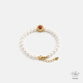 Akoya Pearl Red Jade Halo Bracelet 994382