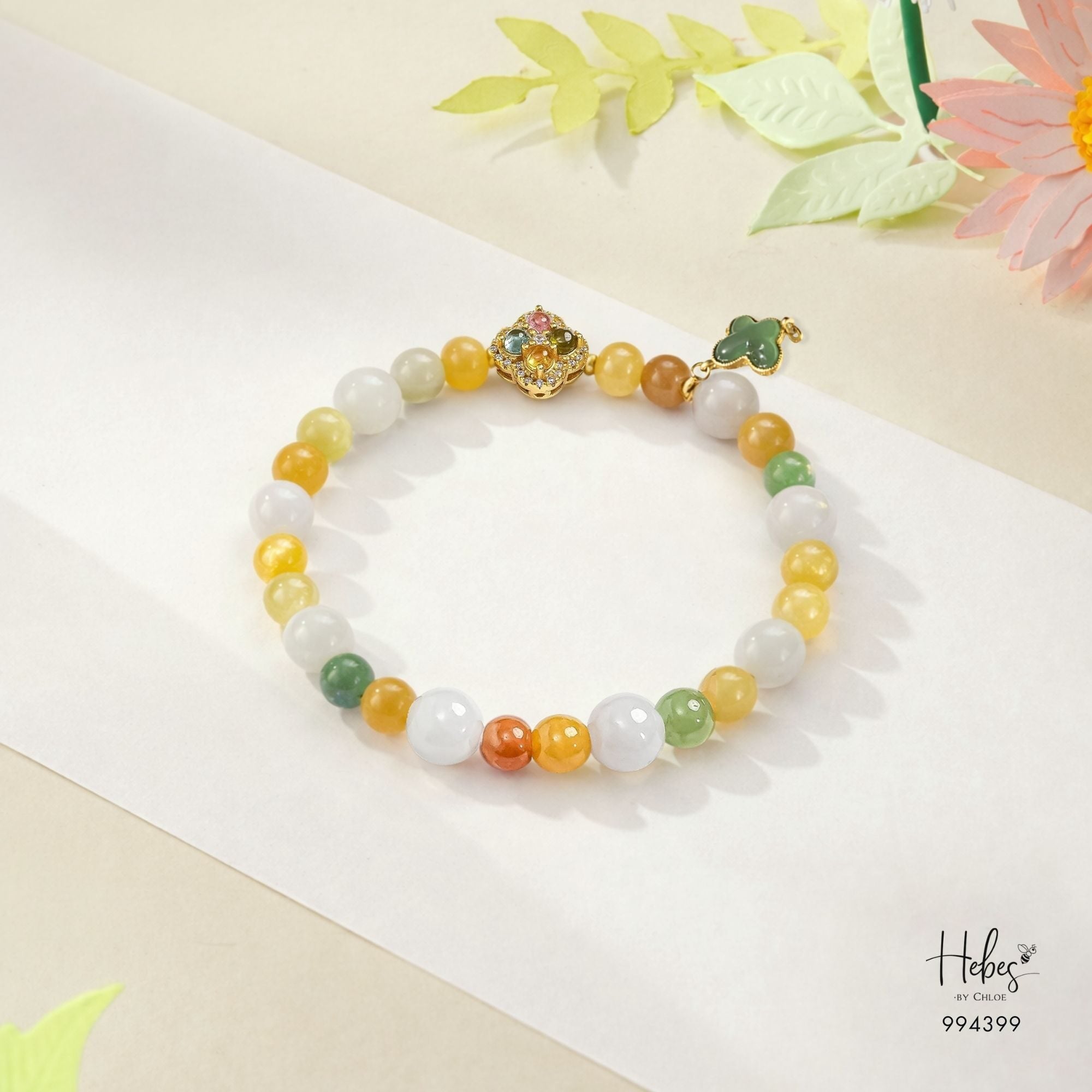 Four - Tone Jade Tranquil Aura Bracelet 994399