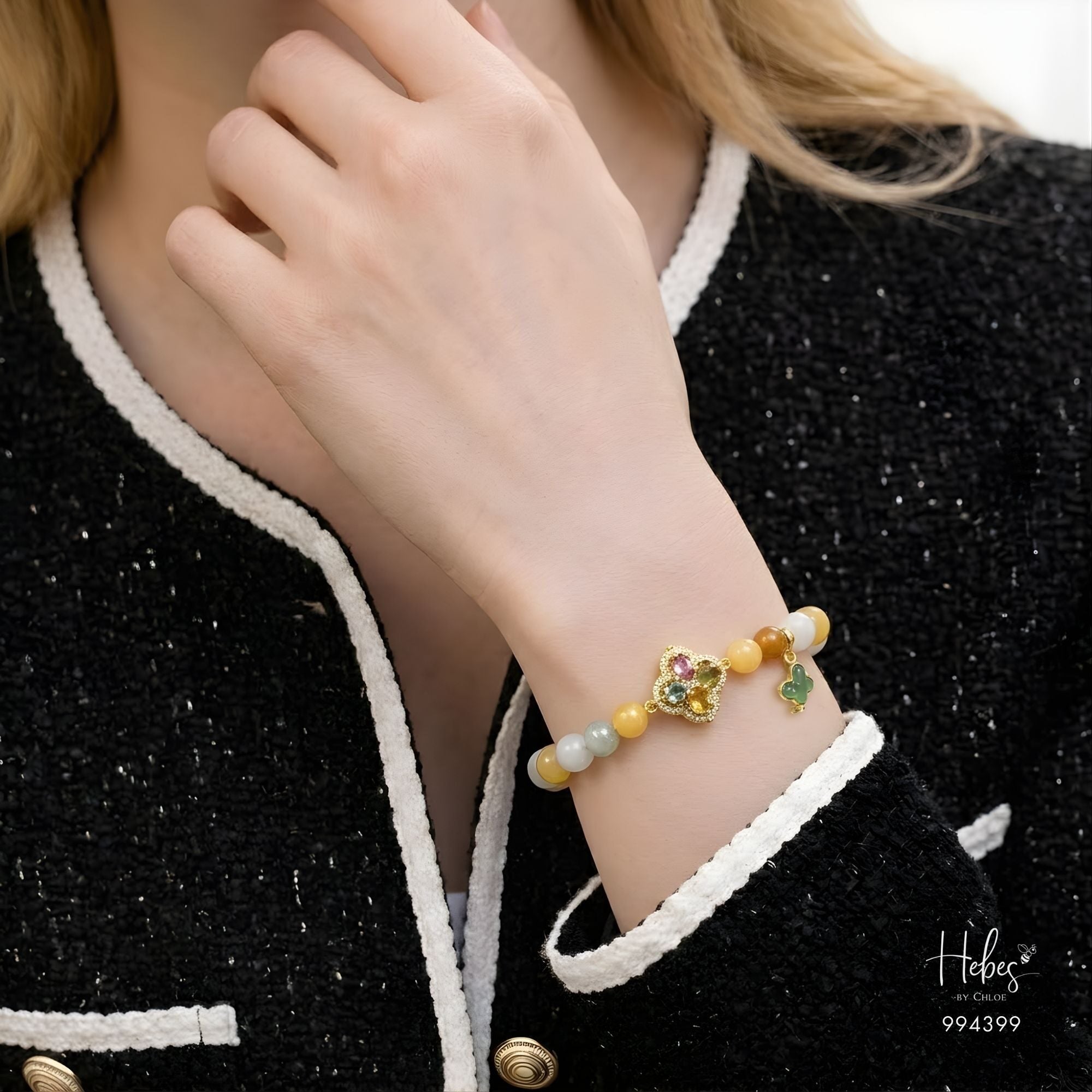 Four - Tone Jade Tranquil Aura Bracelet 994399
