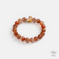 24K Gold Qilin Red Rutilated Quartz Bracelet (9.5mm) 994414