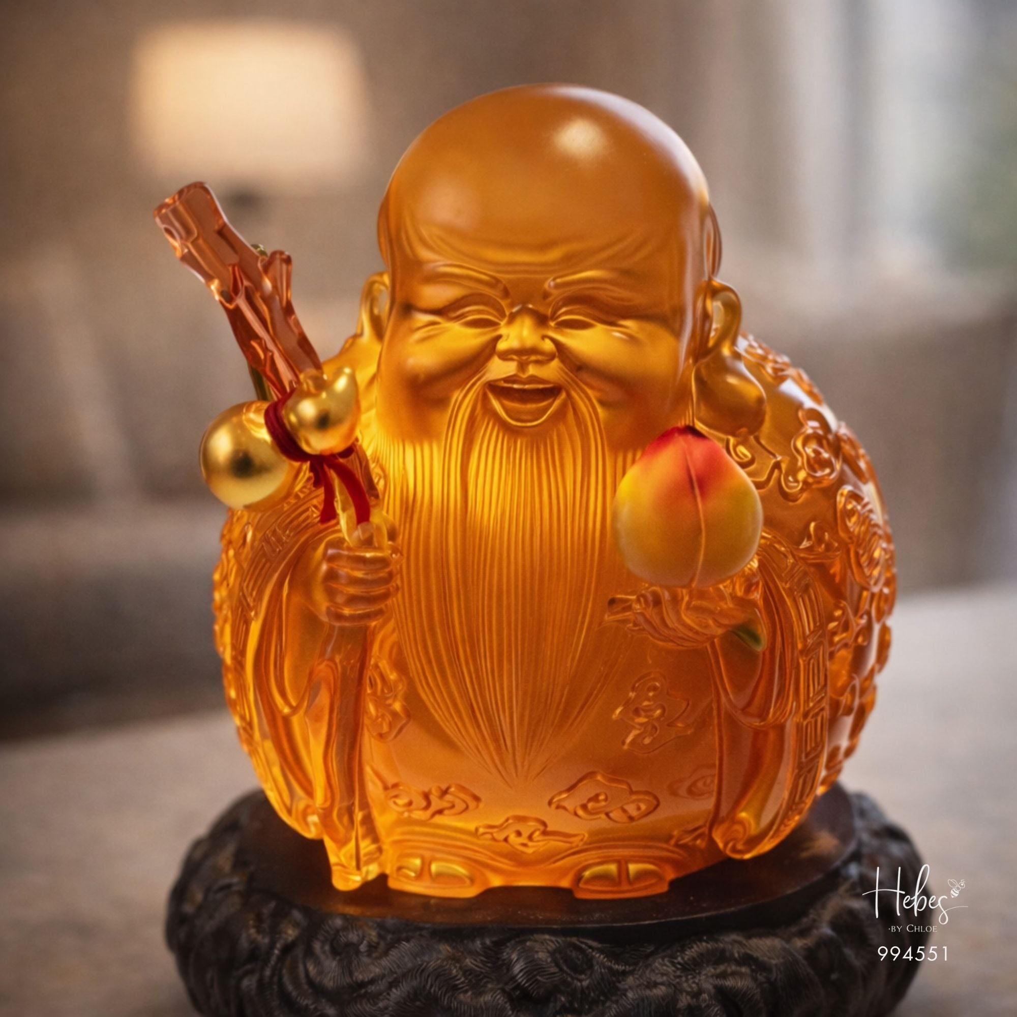 Crystal Feng Shui Longevity God Statue 994551