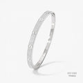 The Iconic Pav? Moissanite Silver Bangle 994553