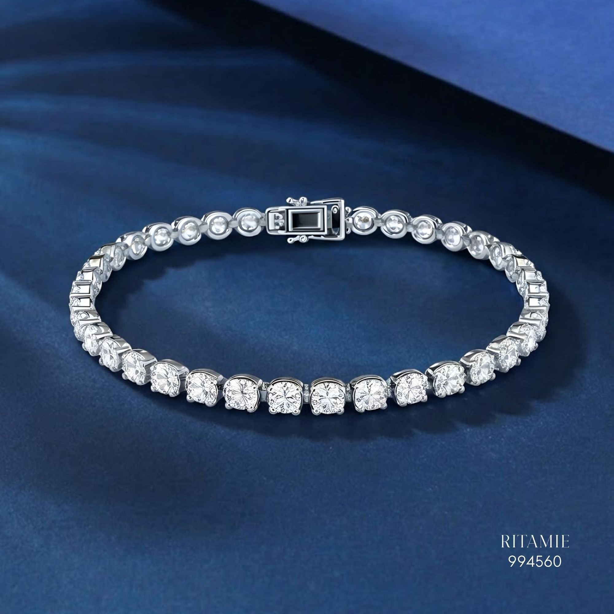 The Grand Tennis Moissanite - 4mm Silver Bracelet994560