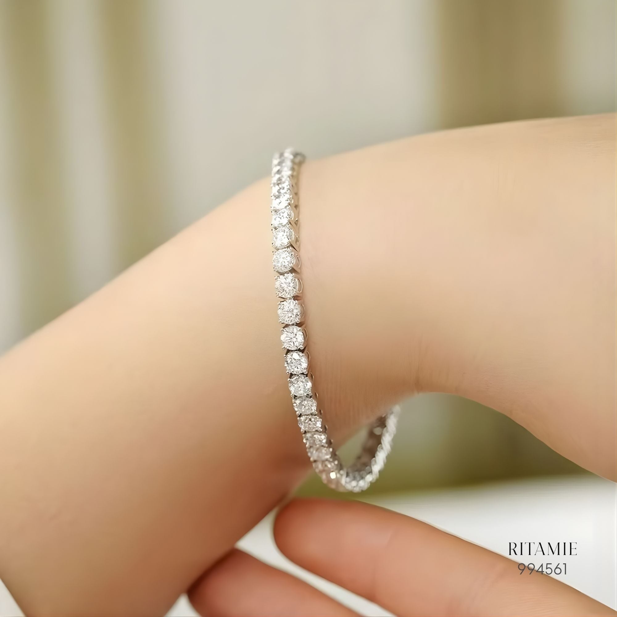 The Grand Tennis Moissanite - 5mm Silver Bracelet994561