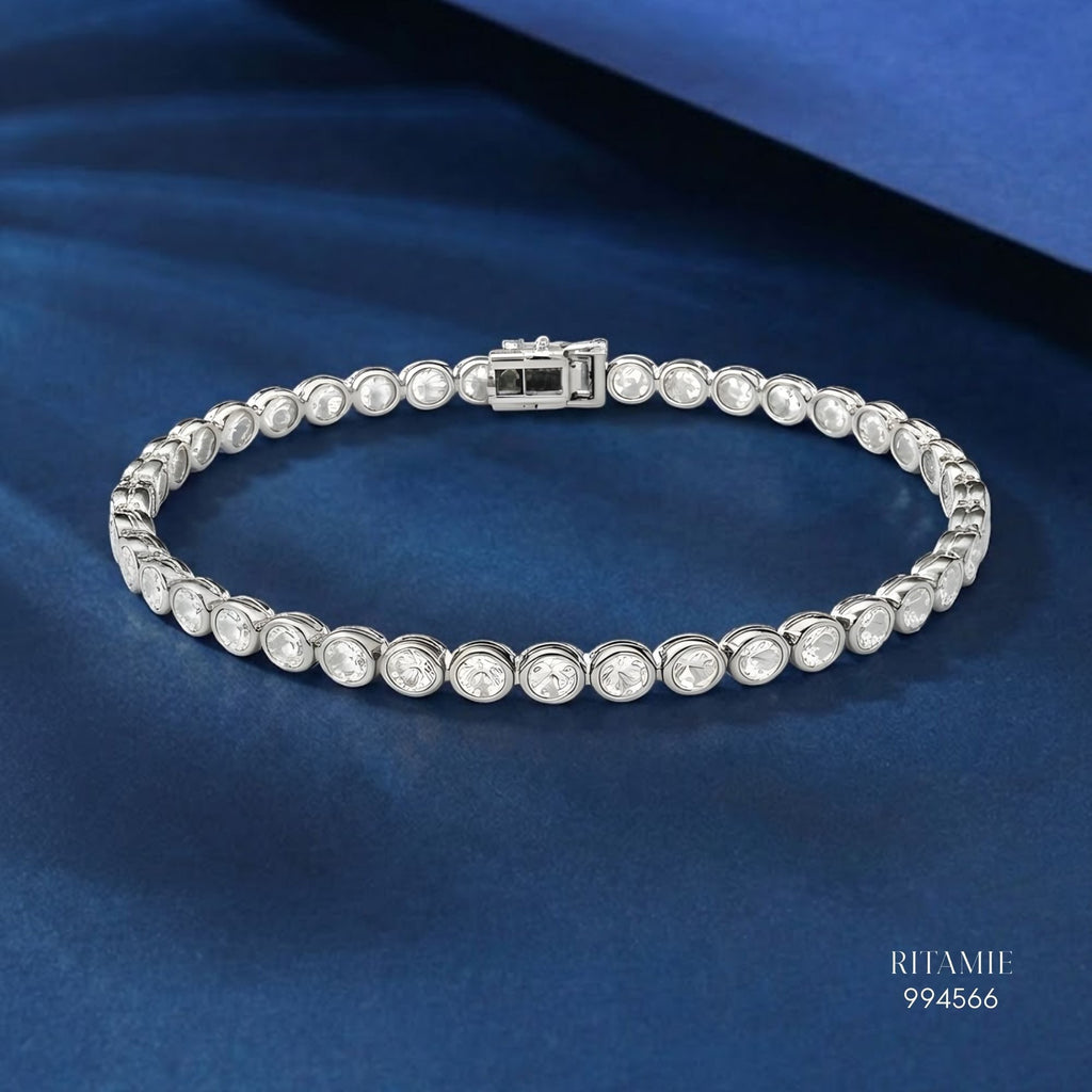 The Bezel Lumiere  Moissanite - 3mm Tennis Bracelet 994566