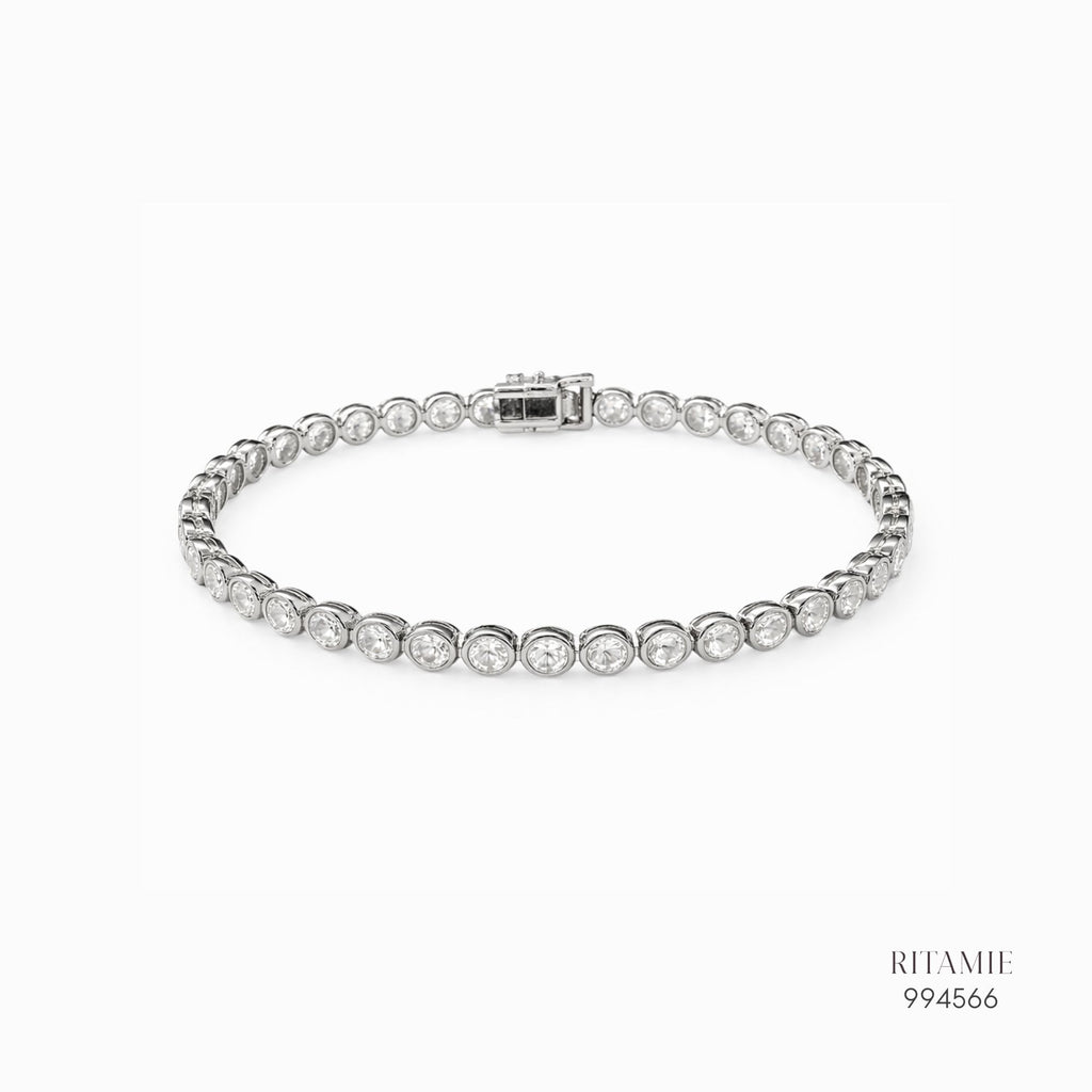 The Bezel Lumiere  Moissanite - 3mm Tennis Bracelet 994566