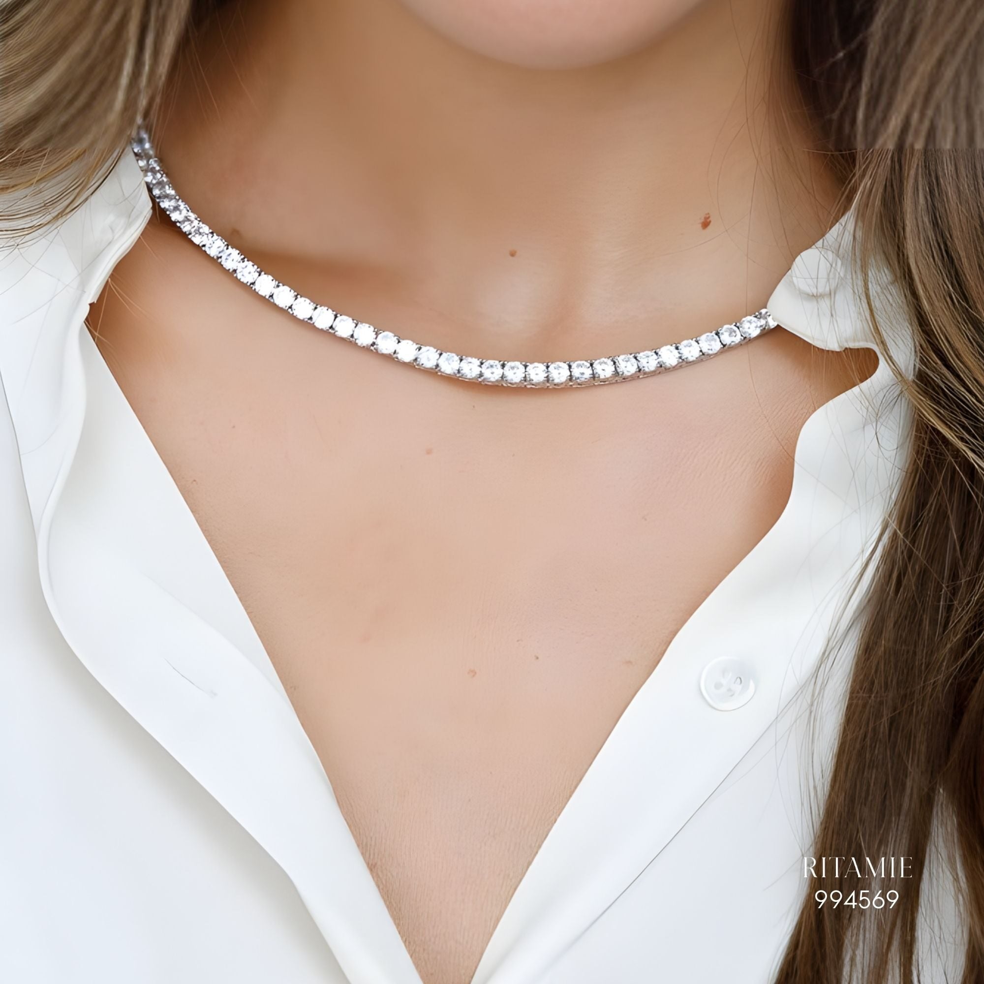 The Majestic Imperial Tennis Silver Necklace 994569