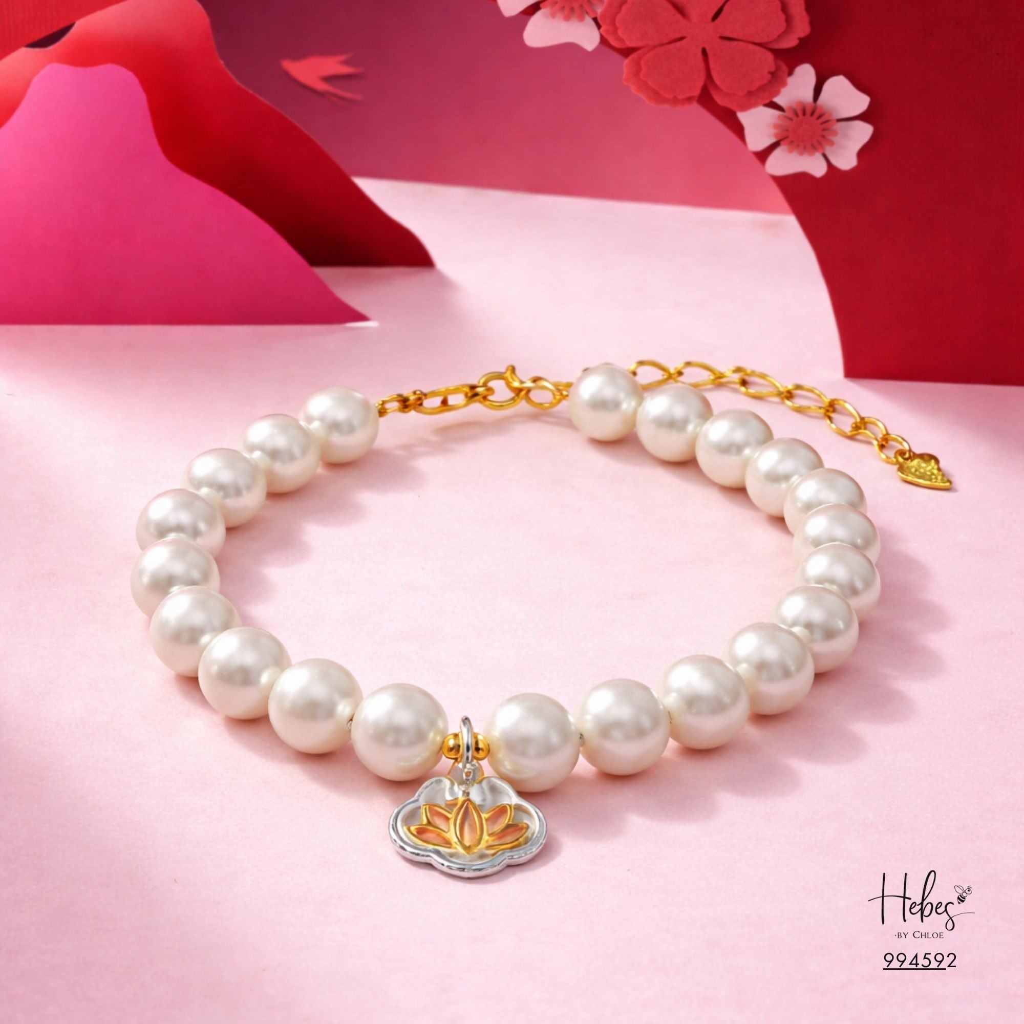 Freshwater Pearl Lotus Glow Bracelet 994592