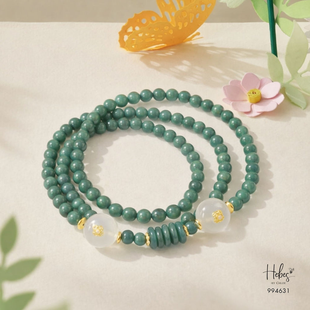 Three -Wraps Turquoise Bracelet 994630