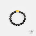 24K Gold Pixiu Black Rutilated Quartz Bracelet (8mm) 992416