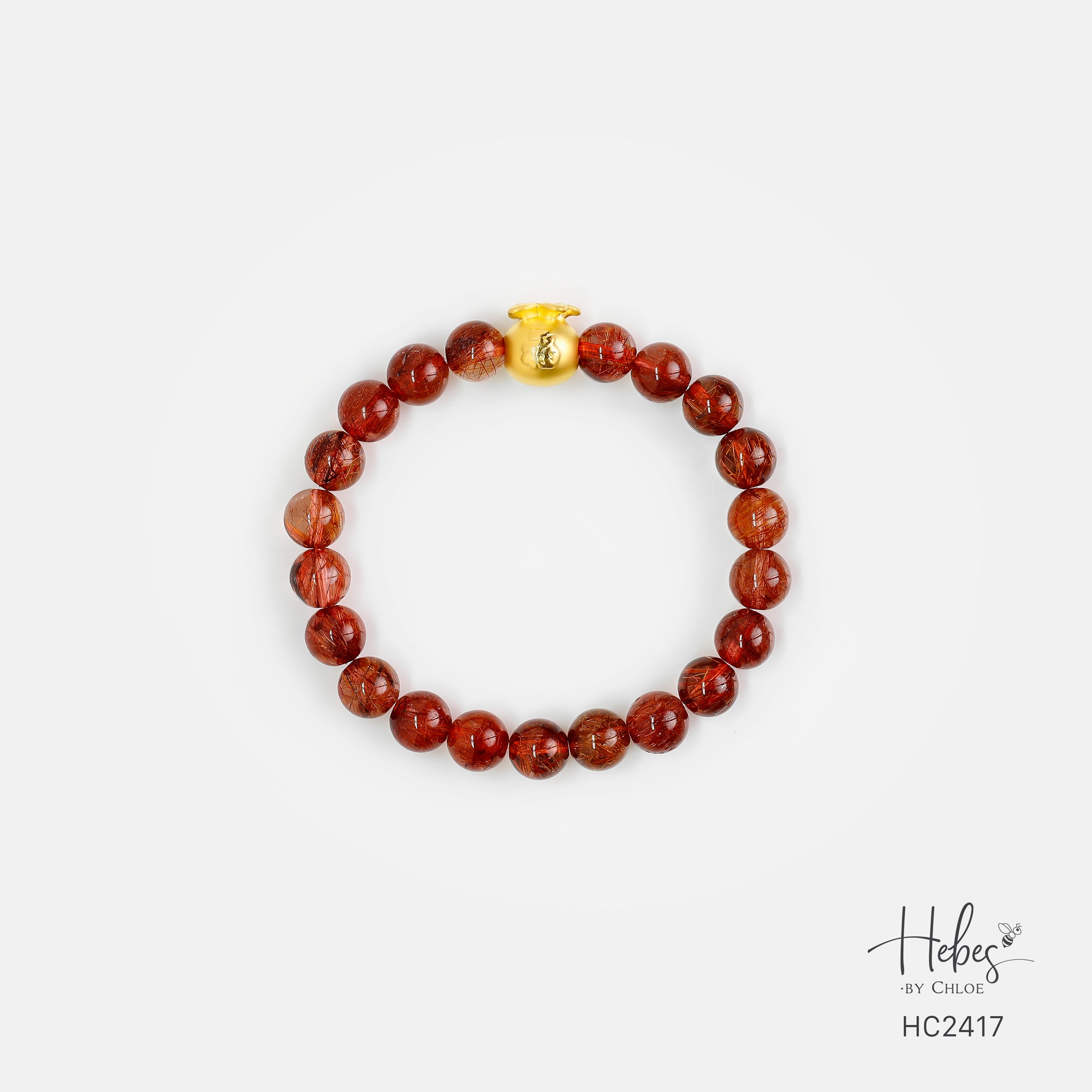 Hebes Red Rutilated Quartz Bracelet HC2417