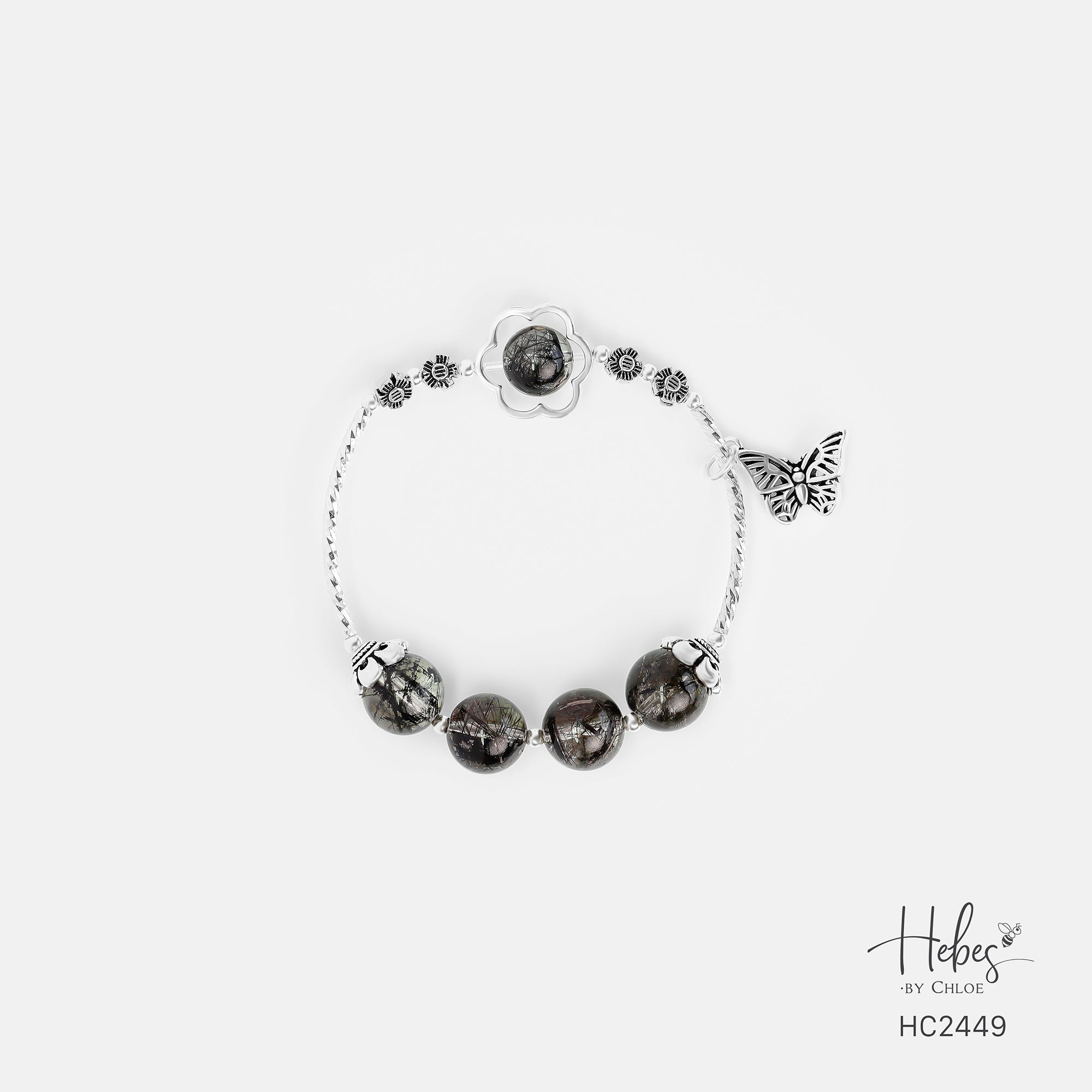Hebes Black Rutilated Quartz Bracelet HC2449