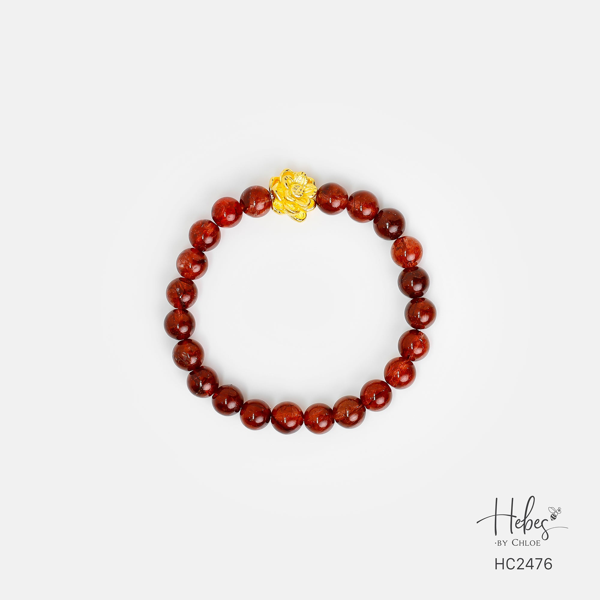 Hebes Red Rutilated Quartz Bracelet HC2476