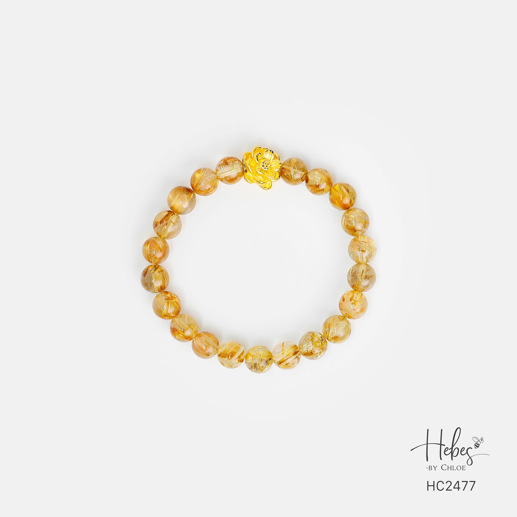 Hebes Gold Rutilated Quartz Bracelet HC2477