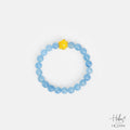 24K Gold Lotus Aquamarine Bracelet (8mm) 992494