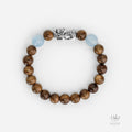 Vietnamese Agarwood Aquamarine Pixiu Dragon Charm Bracelet HC2747