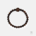 Indonesian Agarwood Lotus Charm Bracelet (6mm) - HC2749