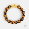 24K Gold Pixiu Yellow Tiger Eye Bracelet (12mm) 992862