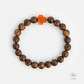 Vietnamese Agarwood Red Agate Lotus Charm Bracelet HC2884