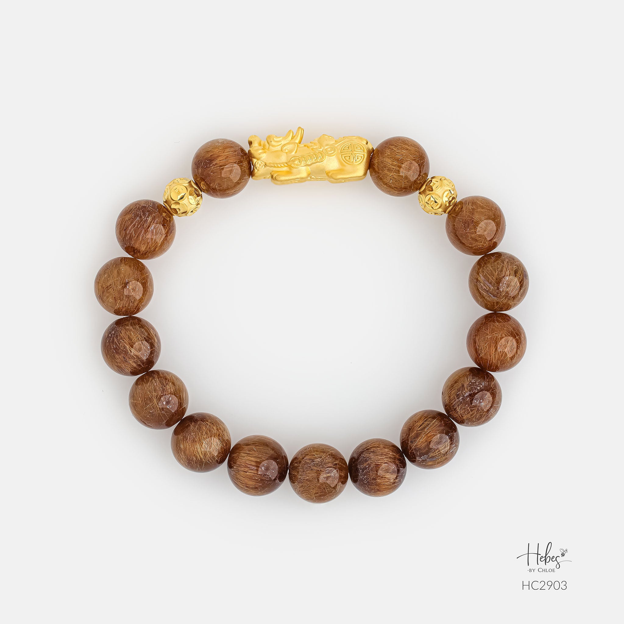 Hebes Brown Rutilated Quartz Bracelet HC2903