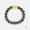 24K Gold Pixiu Green Rutilated Quartz Bracelet (10mm) 992908