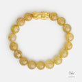 24K Gold Yellow Rutilated Quartz Bracelet (10mm) 992970