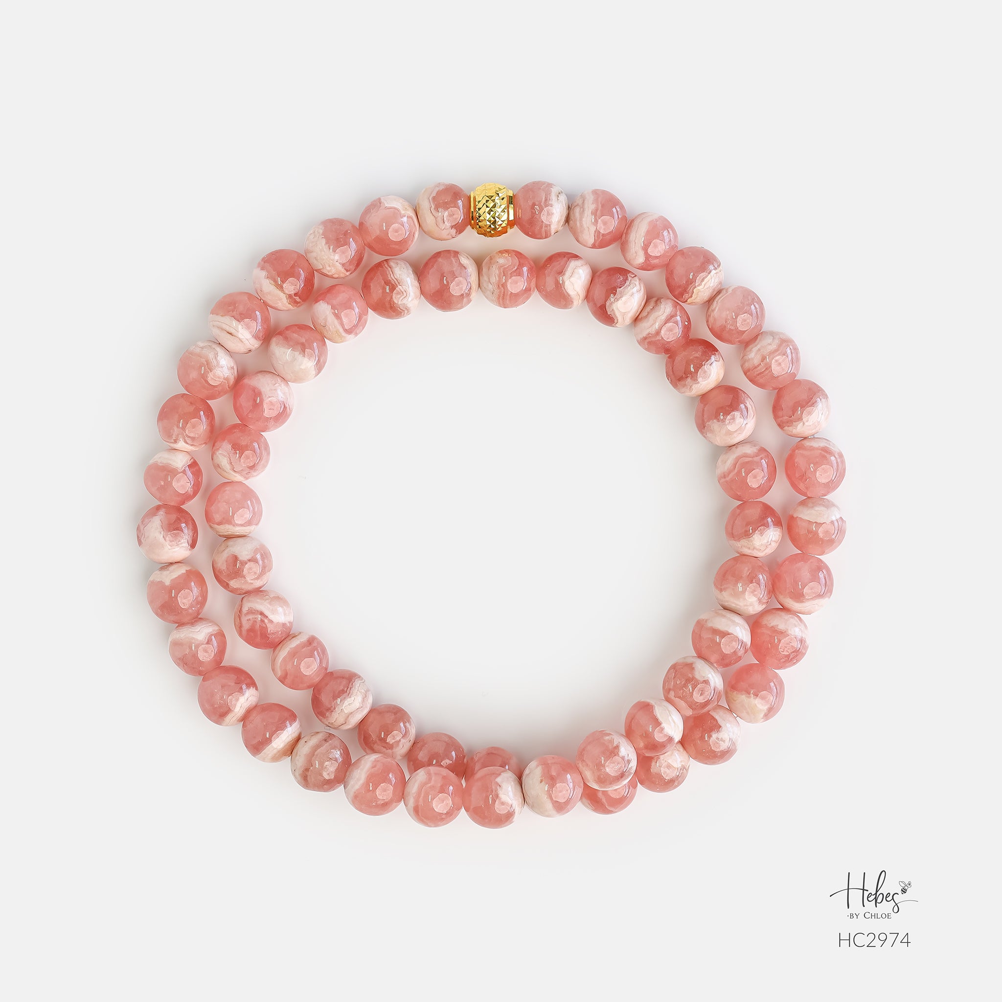 Stack Riches Moneyball Rhodochrosite Healing Bracelet HC2974