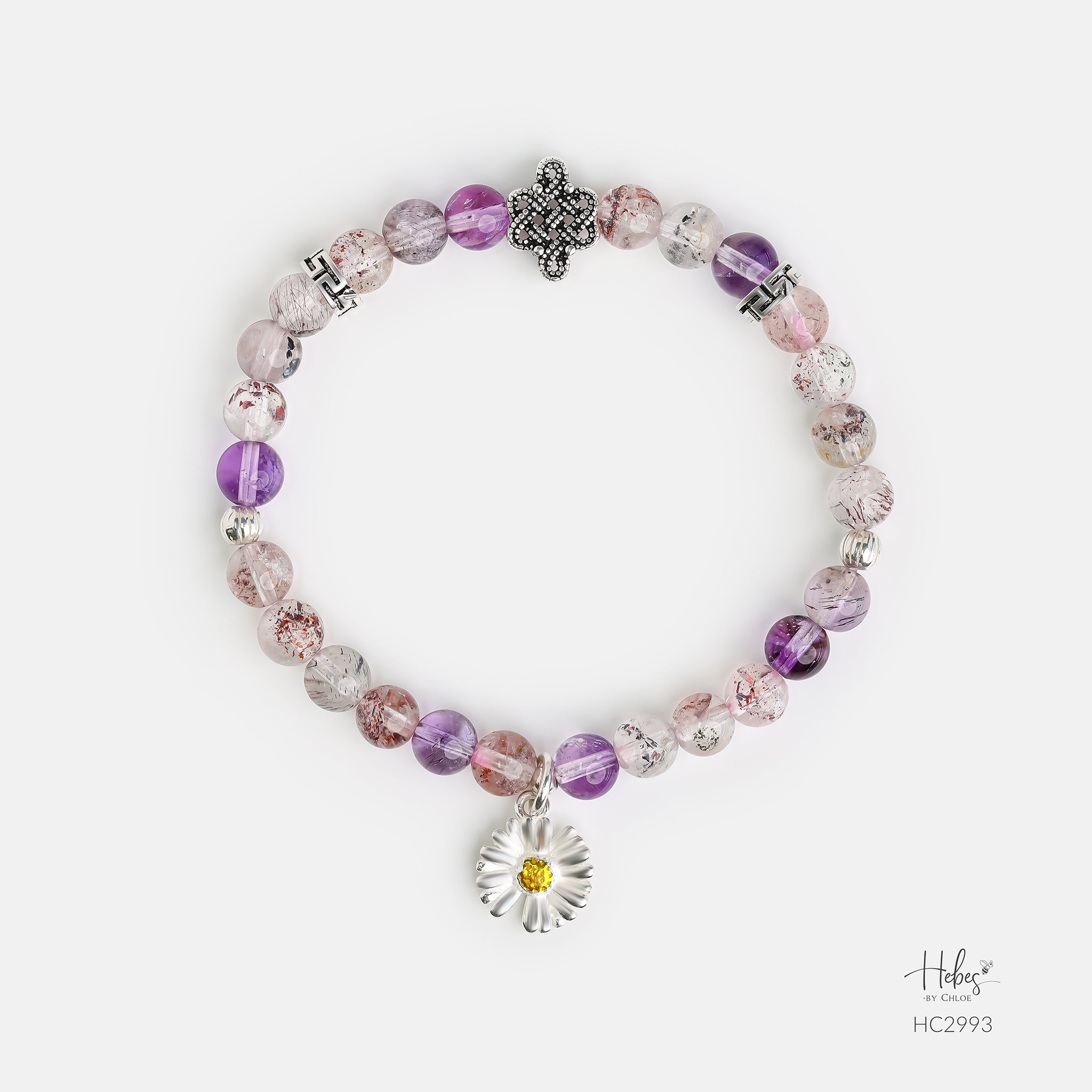 Everlasting Love Endless Knot Super Seven Healing Bracelet HC2993