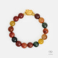 Gold Vermeil Pixiu Rutilated Quartz Bracelet (9mm) 993042