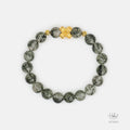 Gold Vermeil 4-Leaf Clover Rutilated Quartz Bracelet (8mm) 993043