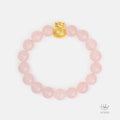Gold Vermeil Money Pouch Rose Quartz Bracelet (9mm) 993050