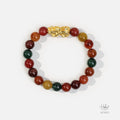 24K Gold PixiuTrio Rutilated Quartz Bracelet (8mm) 993055