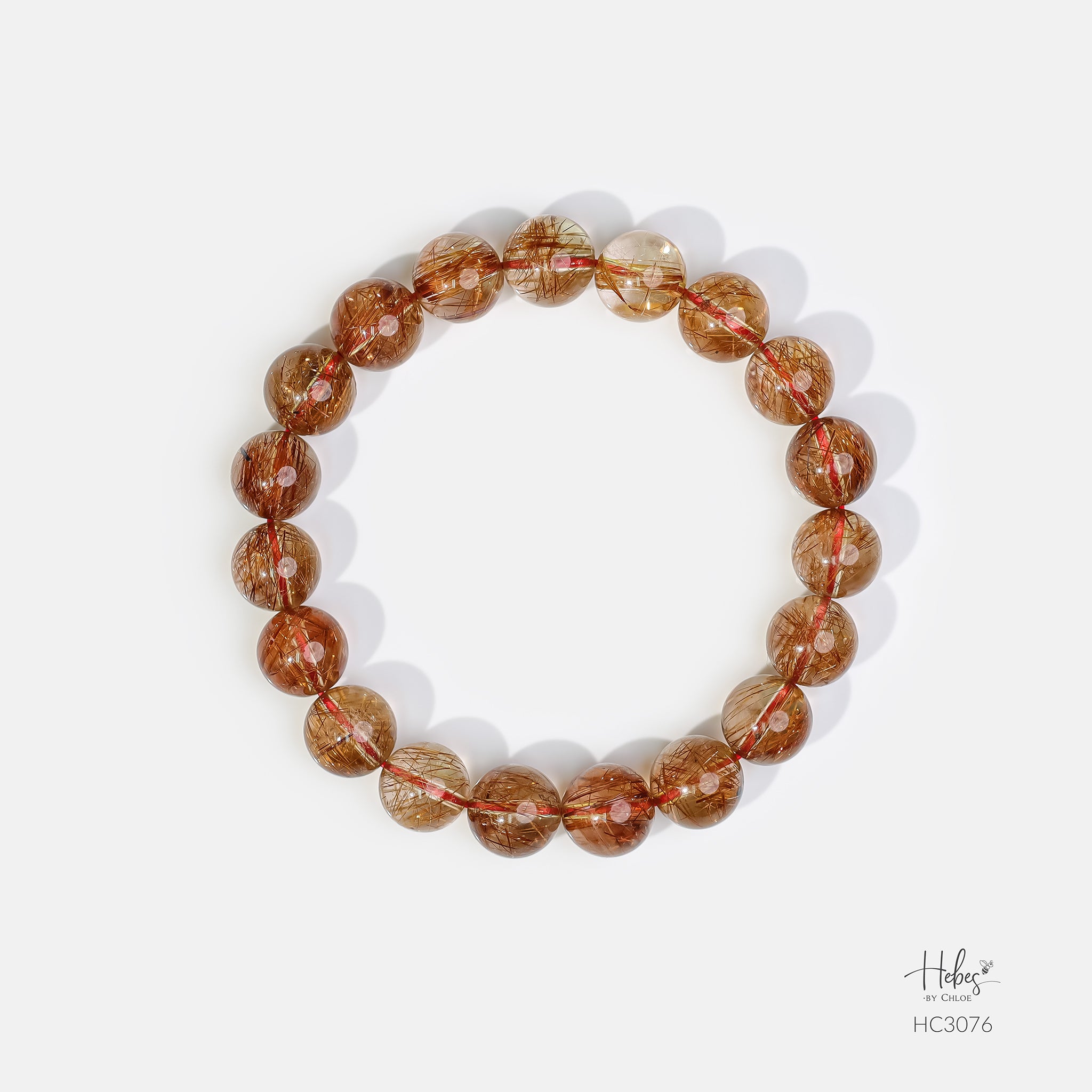 Hebes Red Rutilated Quartz Bracelet HC3076