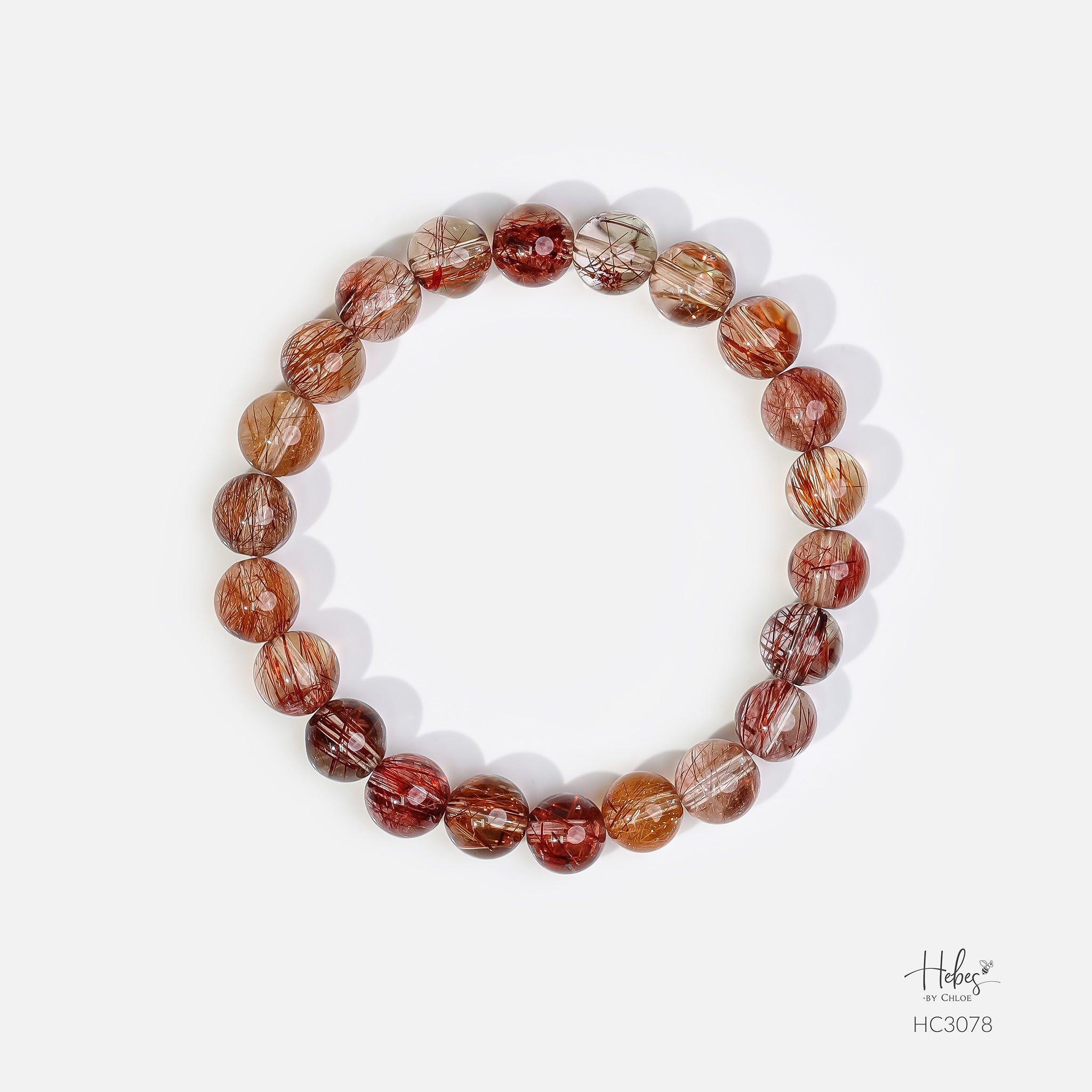 Hebes Red Rutilated Quartz Bracelet HC3078