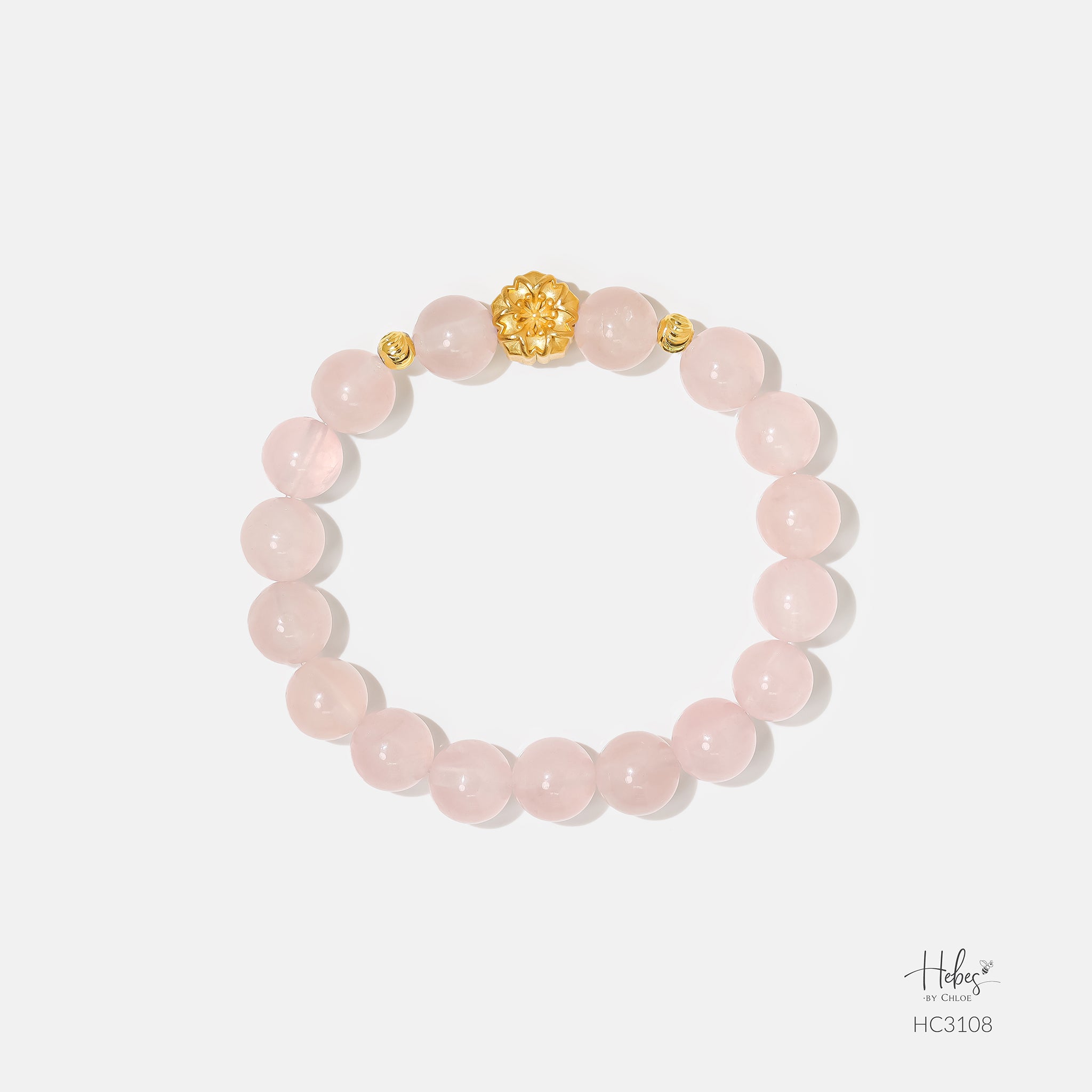 Hebes Gold Vermeil Rose Quartz Bracelet HC3108 8020